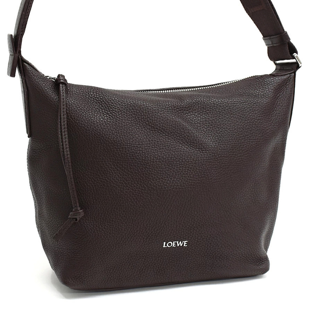Loewe Cubi Crossbody Bag Shoulder Leather Oxblood Wine Red